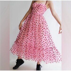 NWT Betsey Johnson Classically Betsey Pink Heart Dress Sz 8 NEW